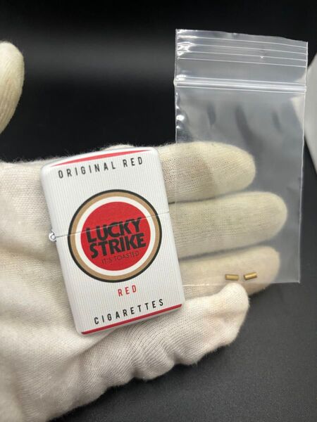 砥石2コ付き!LUCKY STRIKE 5面加工!オイルライター【24時間以内発送】