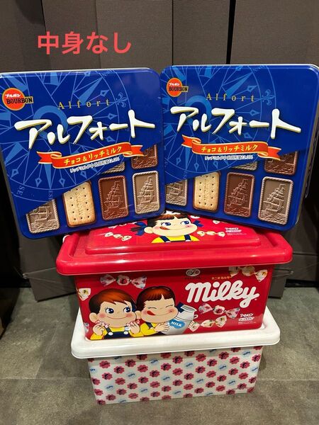 ミルキー コンテンツボックス アルフォート 缶ケース 収納ケース お菓子なし お菓子コンテナ