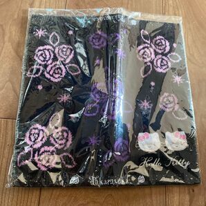 宝塚歌劇団 Hello Kitty コラボ タオルハンカチ 新品未開封 ブラック 黒