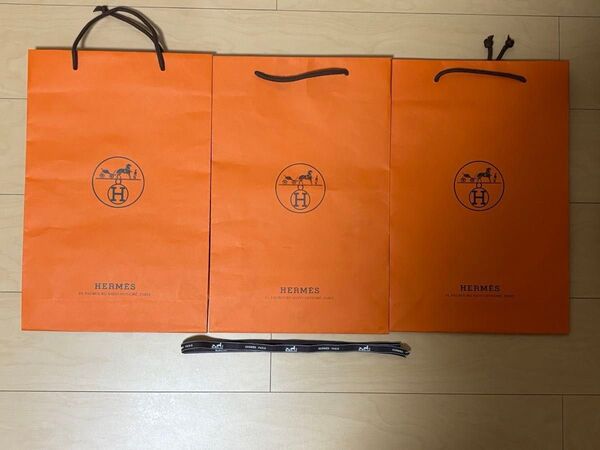 エルメス HERMES 紙袋 ショッパー ショップ袋 ブランド紙袋 リボン