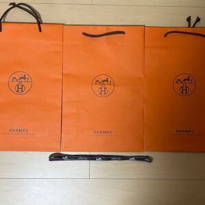 エルメス HERMES 紙袋 ショッパー ショップ袋 ブランド紙袋 リボン