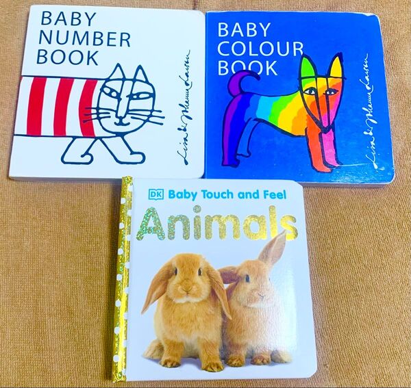 3冊 BABY NUMBER ・COLOUR BOOK & Baby Touch and Feel Animals 英語 絵本