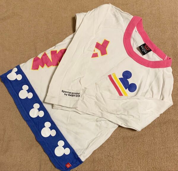 【本日限定価格】baby doll ディズニー ミッキー 長袖 ロンT Tシャツ 110㎝