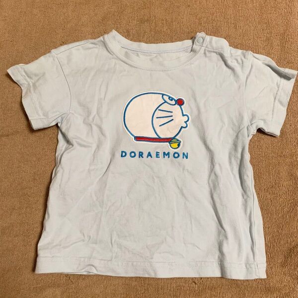 【本日限定価格】GU ドラえもん ブルー 水色 半袖 Tシャツ 90cm