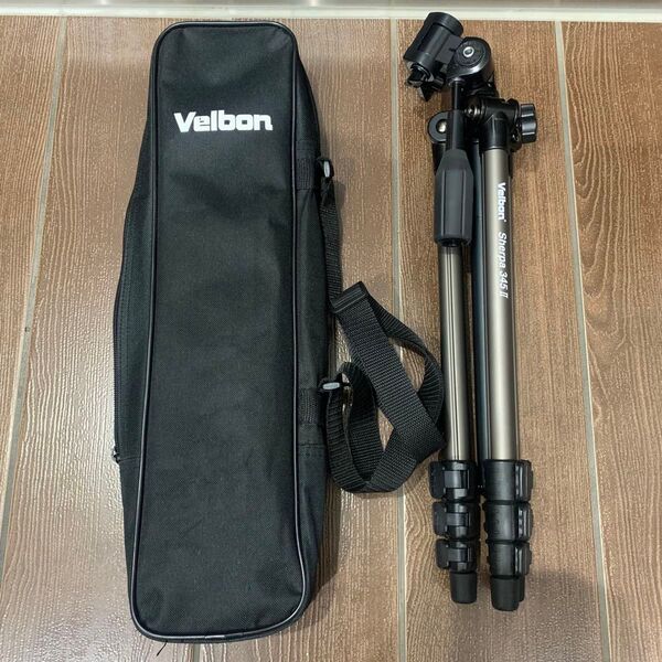 【本日限定価格】【専用収納ケース付】Velbon ベルボン Sherpa 345 Ⅱ シェルパ 小型 トラベル 三脚 ブラック