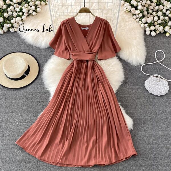 ワンピース ロングワンピース レディース 夏 きれいめ dress ドレス 半袖