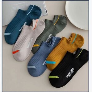 メンズ ソックス 6足セット 抗菌防臭 通気性 ストライプ柄 24〜28cm対 スポーツ アンクル 靴下