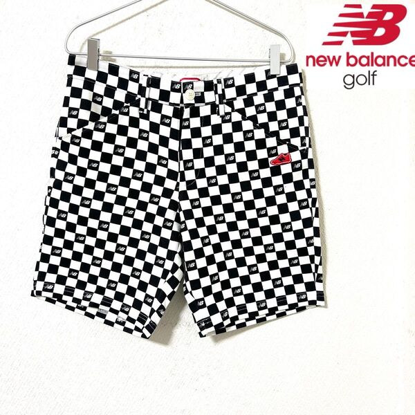 New Balance ゴルフ チェッカーパターン パンツ ハーフパンツ M 4