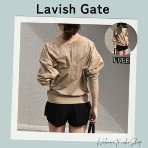 美品》ラヴィッシュゲート Lavish Gate バックヘンリーネック ラッシュガード 水着 ヘンリーネック 長袖 ロング