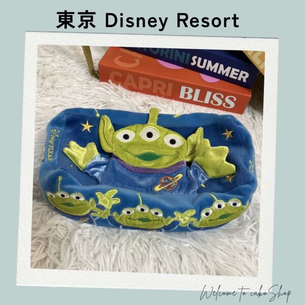 希少》東京ディズニーランド トイストーリー エイリアン ティッシュケース ヴィンテージ 東京ディズニーリゾート マスコット