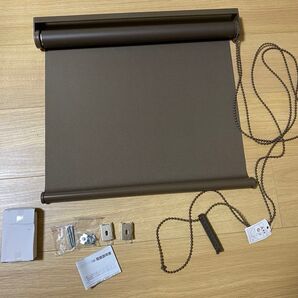 ニトリ 遮光ロールスクリーン ブラウン 45×180cm