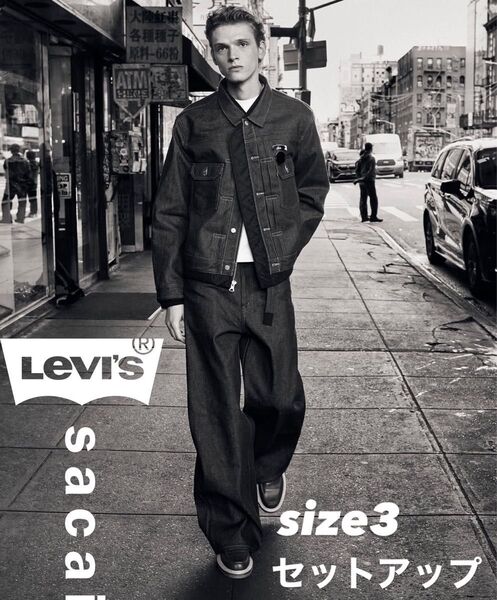 【新品未使用】Levi's x sacai Men's Denim Jacket Denim Pants セットアップ サイズ3