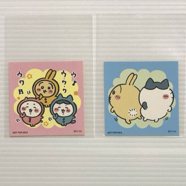 ちいかわ ノベルティ ステッカー シール ちいかわ ハチワレ うさぎ パジャマパーティーズ しっぽ