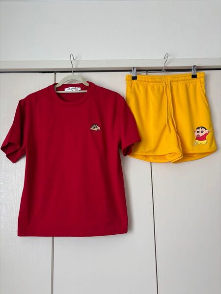 クレヨンしんちゃん Tシャツ ハーフパンツ セットアップルームウェア パジャマ なりき