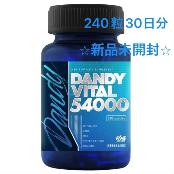 ダンディバイタル54000 シトルリン アルギニン マカ 亜鉛配合 サプリメント 240粒 30日分