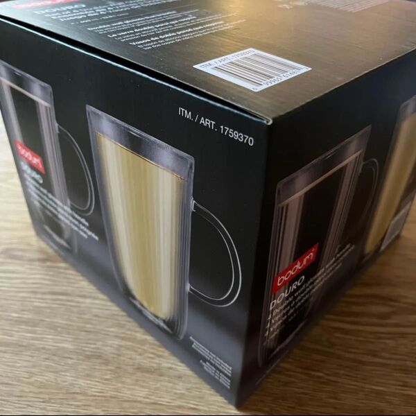 4個 新品 bodumボダムのDouro ダブルウォールグラス 400ml マグカップ ビールジョッキ