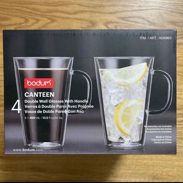 ボダム キャンティーン ダブルウォール マグカップ グラス 4個セット400ml