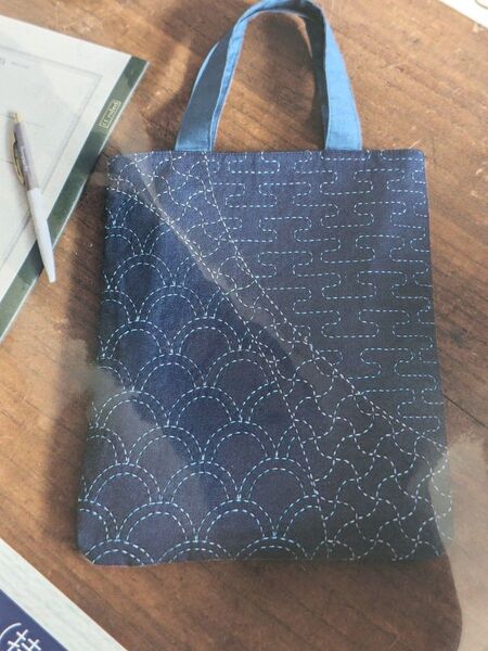 【刺し子針付き♪】新品 手芸キット 刺し子 バッグ ハンドメイド 生協 クチュリエ フェリシモ 刺子 刺しこ ちくちく ダルマ