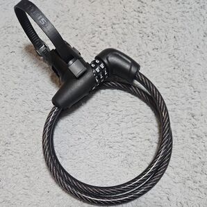 自転車用ワイヤーロック 鍵 ブラック ABUS