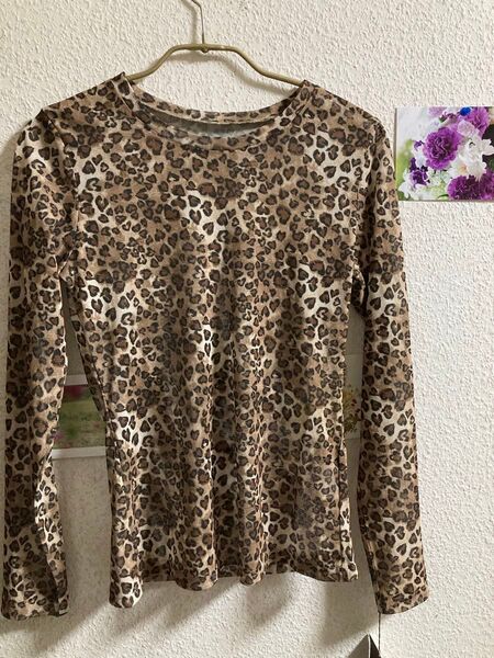 新品未使用 Ambre Billeのヒョウ柄 長袖 TシャツM
