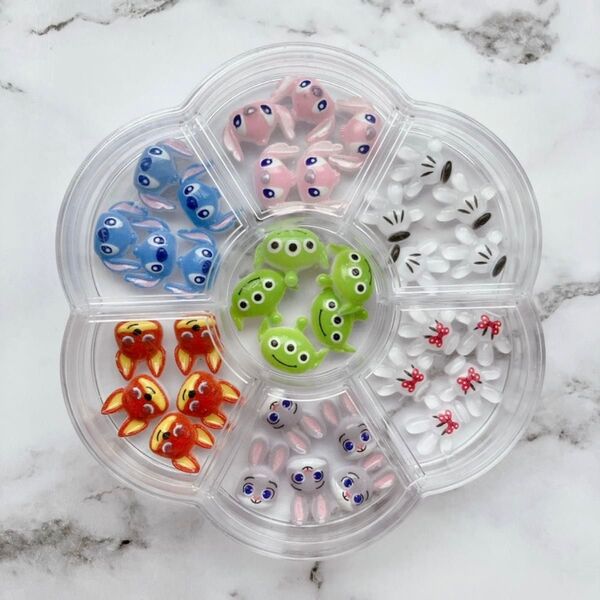 111 ディズニー ネイルパーツ Disney ネイル 35個 ミッキー ミニー デコパーツ ハンドメイド プラパーツ