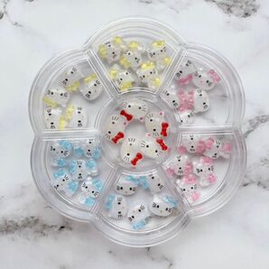 113 キティちゃん ハローキティ ネイルパーツ デコ 35個 サンリオ キティ レジン ネイルアート デコパーツ