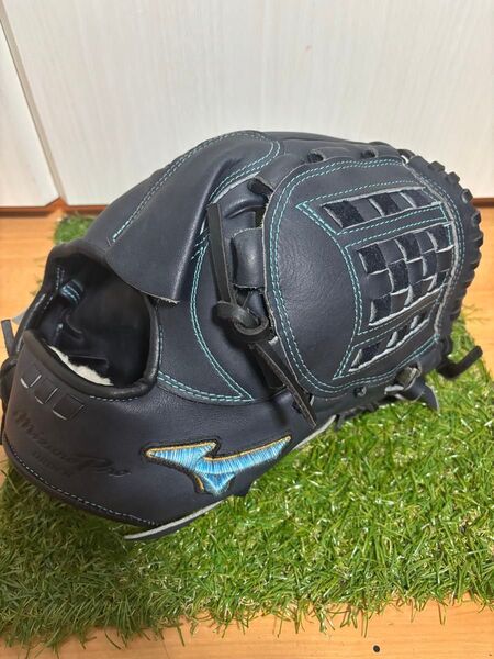 日本製 波賀ジャパン ミズノプロ ダイバーシティブルー 投手用 軟式 野球 ミズノ グローブ グラブ