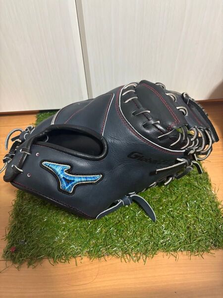 大城モデル ミズノ ダイバーシティブルー グローバルエリート キャッチャーミット 軟式 グラブ グローブ