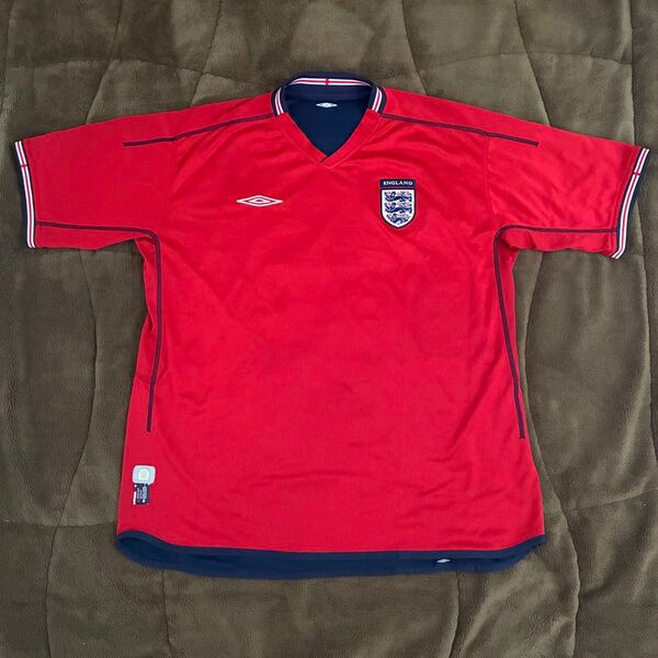 イングランド代表 アウェイ ユニフォーム 2002 日韓ワールドカップ リバーシブル XL〜 UMBRO サッカー