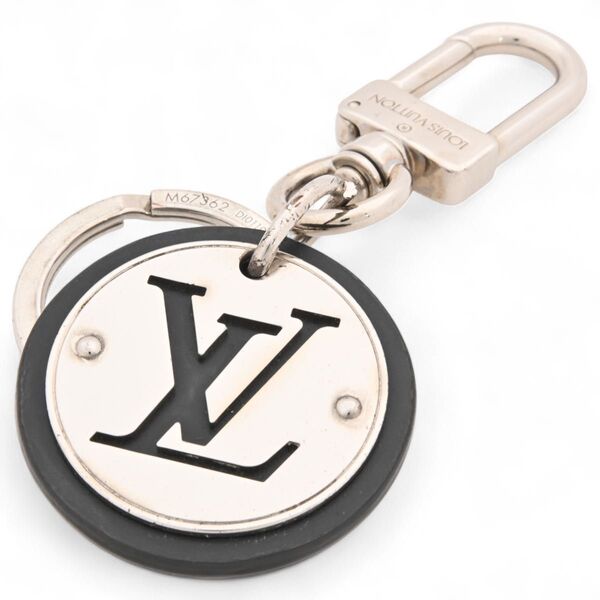 ルイヴィトン キーホルダー シルバー×ブラック Bランク lv9913vv