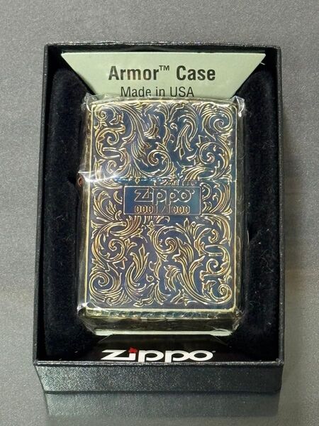 zippo 5面彫刻 ゴールド アーマー 希少番号 NO.0001 限定品 特殊加工品 シャインレイカット 2022年製