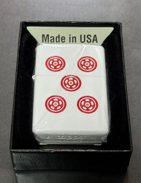 zippo 麻雀牌 五筒 ウーピン 赤ドラ 麻雀 両面デザイン 2022年製 ケース 保証書