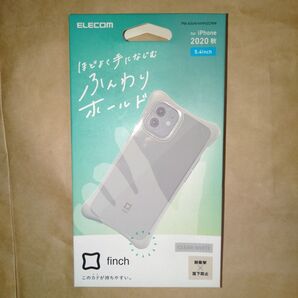 iPhone 12 mini ハイブリッドケース クリアホワイト ふんわりホールド ELECOM 四隅にエアクッションを配置
