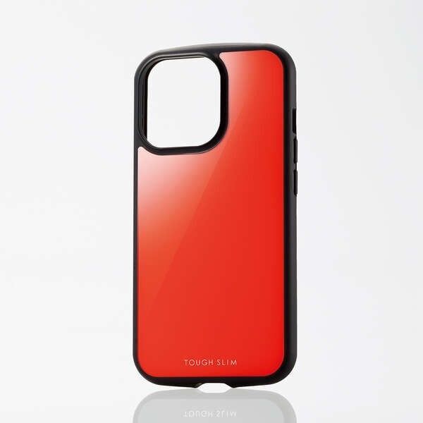 ELECOM iPhone 13 Pro TOUGH SLIM LITE MAGKEEP レッド磁力装着タイプワイヤレス充電器対応