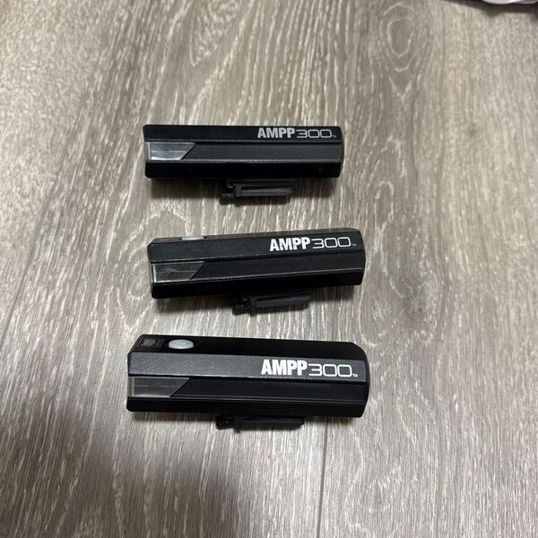 3個セット AMPP300 自転車用ライト ブラック