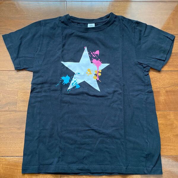 キッズ Tシャツ カットソー 半袖 黒色 160cm デビロック