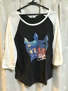 【RCWB/ロデオクラウンズ 】プリント七分袖Ｔシャツ/フリーサイズ★レディース★USED