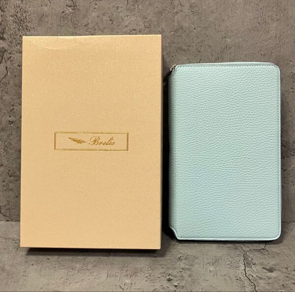 極美品 Brelio モルビド バイブル ラウンドジップ 16mm 手帳ケース