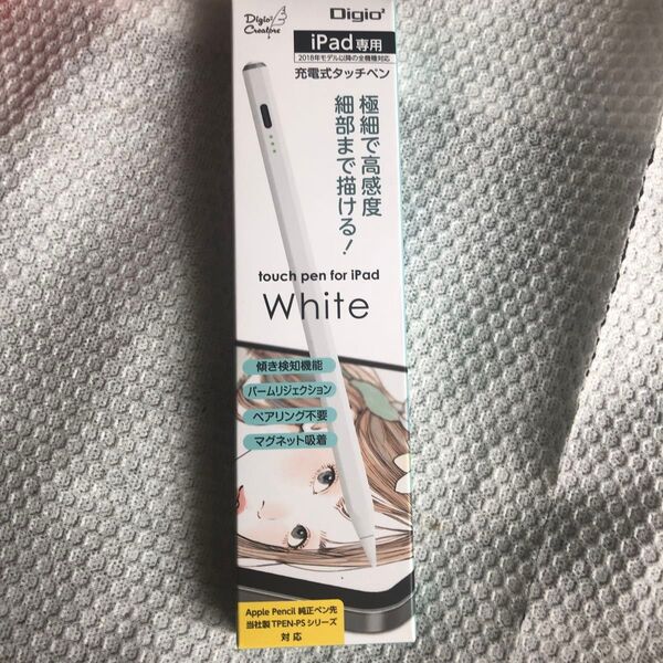 ナカバヤシ TPEN-001W iPad専用充電式タッチペン ホワイト