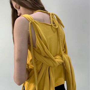 viavanda ヴィアヴァンダ 2way スウェット イエロー フリーサイズ