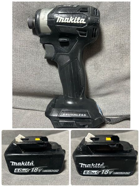 マキタ TD173D インパクトドライバ 純正バッテリーセット 18v6.0ah×2個 makita