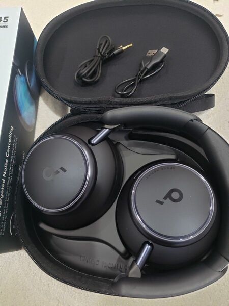 ワイヤレスヘッドホン Anker Soundcore Space Q45 ブラック soundcore