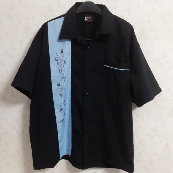 USA製 Steady Clothing Daddy-OS半袖 ボーリングシャツ ロカビリー カクテル
