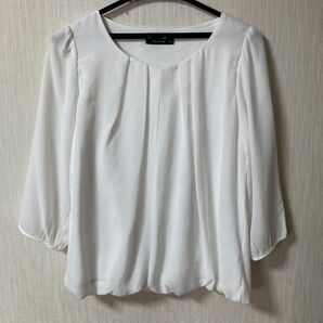 アクアガレージ シフォン ブラウス ホワイト M