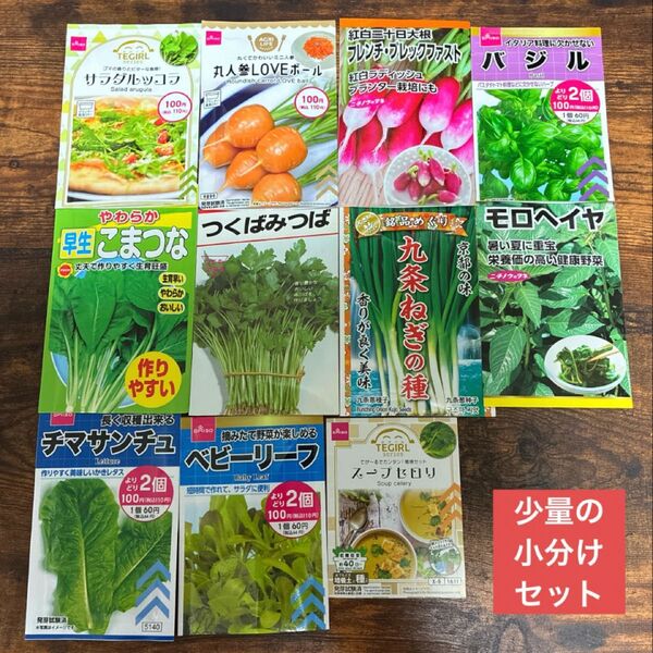 ① プランター栽培な野菜のタネ 11種類の少量セット 野菜の種