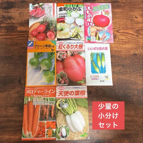 ② プランター栽培可能な 根菜のタネ 8種類の少量セット 野菜の種