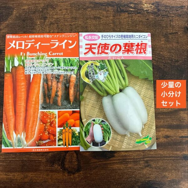 密集栽培可能な 野菜のタネ 2種類の少量セット プランター栽培可能な野菜の種