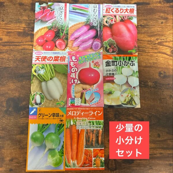 ① 根菜のタネ 8種類の少量セット 野菜の種