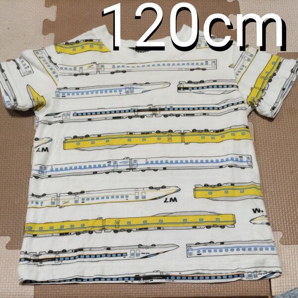 新幹線柄 半袖Tシャツ 120cm