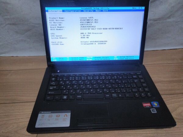 Lenovo G475 436022J ジャンク 4gb